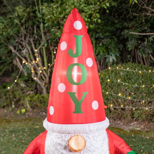 Glitzhome® 6ft. Lighted Inflatable Gnome Décor